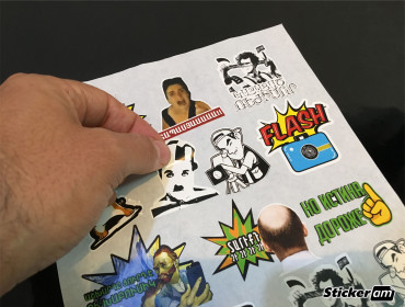 Printing and cutting of stickers